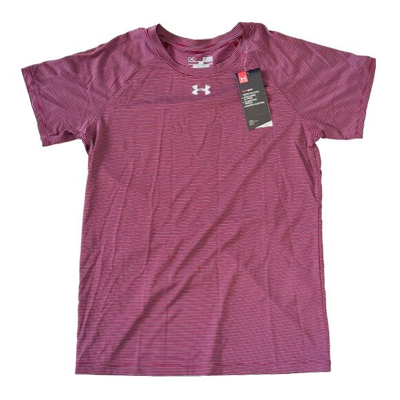 Under Armour HeatGear Women’s Striped Tee – NWT – Size Small - Picture 1 of 2